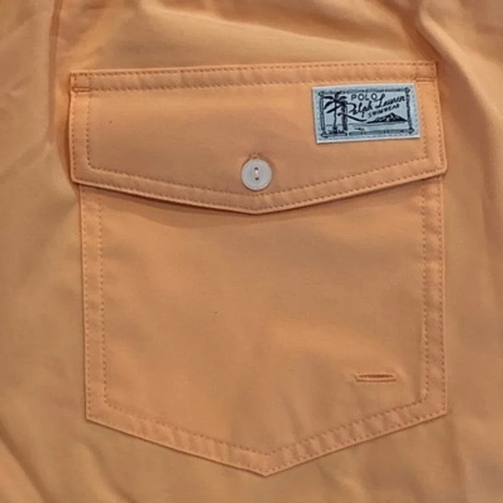 Polo Ralph Lauren Men 4XL Tall Classic Traveler Swim Shorts Coral Orange 6